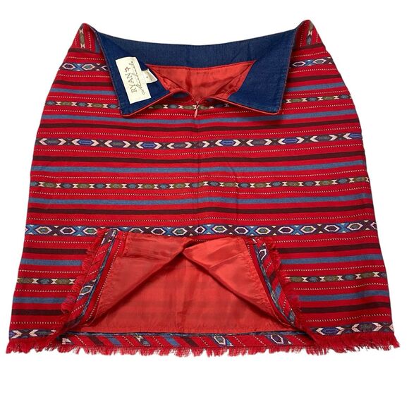 Ryan Michael Skirt Womens Size 4 Lined Southwestern -Tribal - Picture 5 of 10